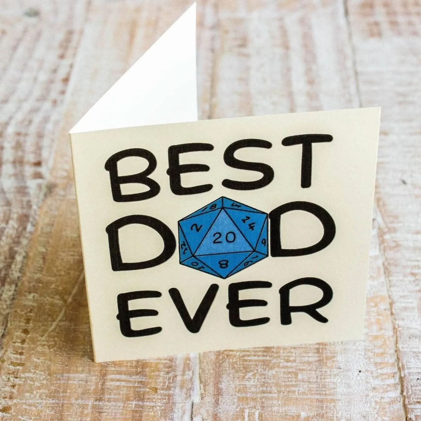 Best Dad Ever DnD Card - Mystery Dice Goblin