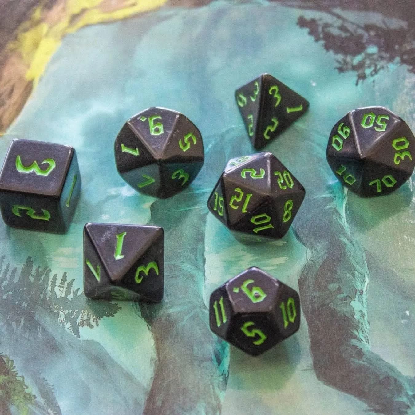 Green Witch Dice Set