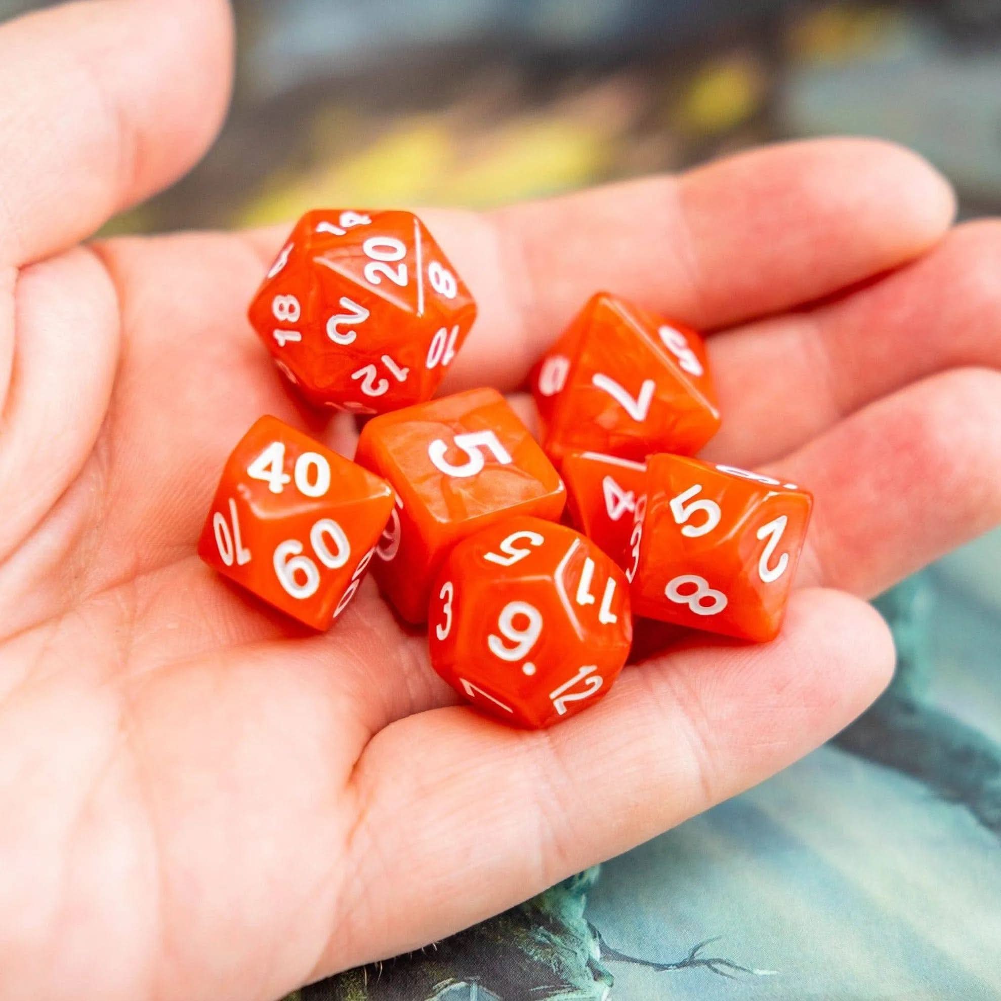 Red Pearl Dice Set