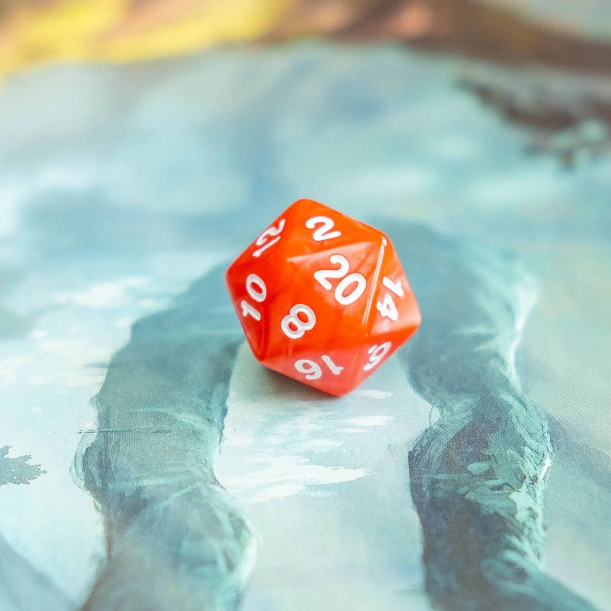 Red Pearl Dice Set