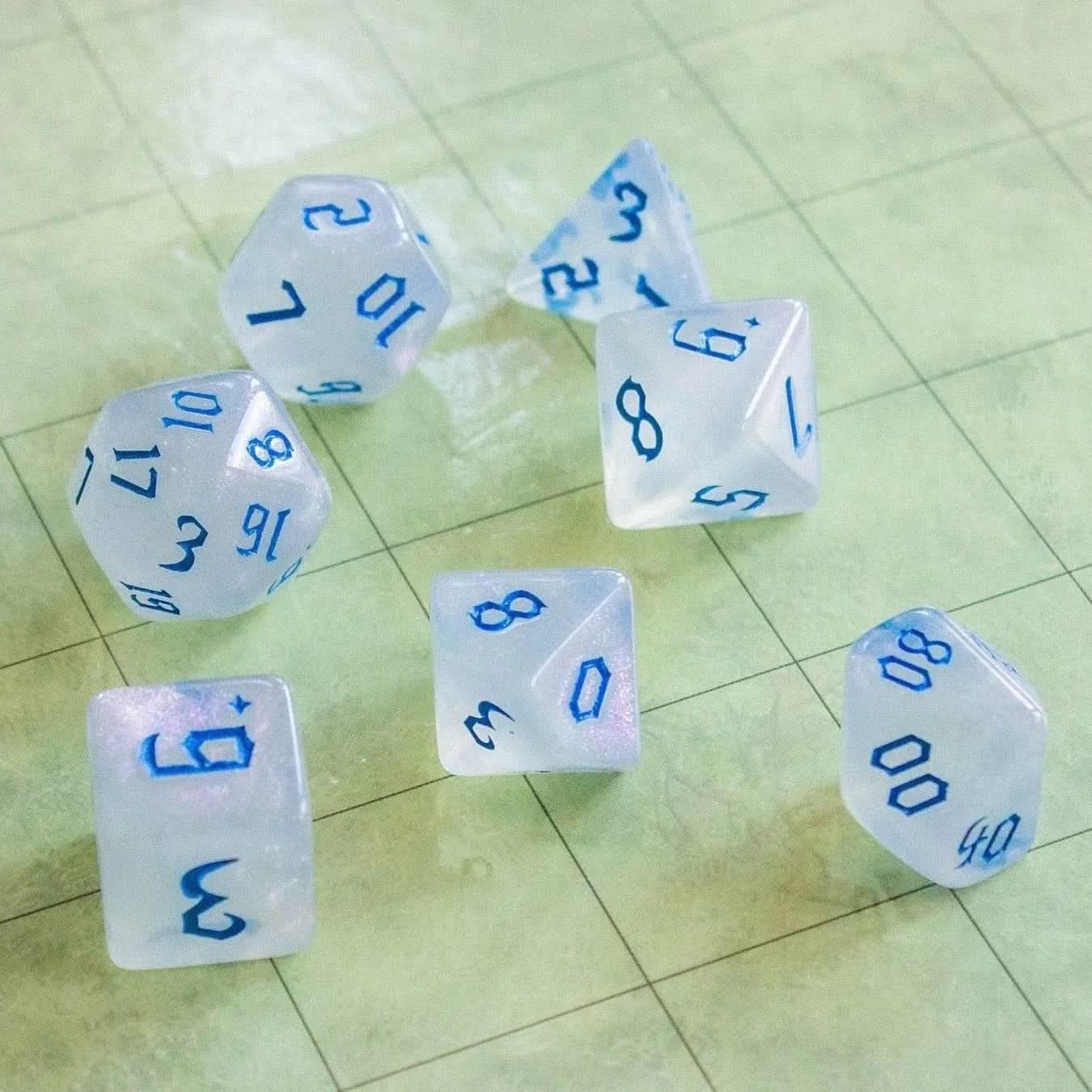 Blue Fog TTRPG  Dice Set - Mystery Dice Goblin