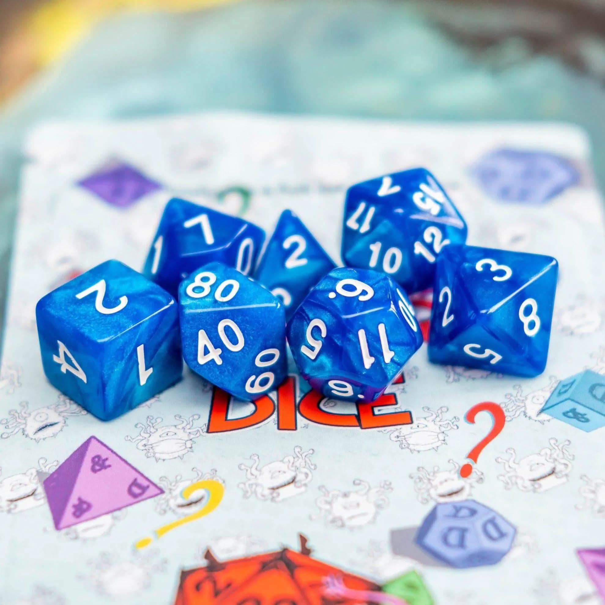 Blue Lagoon TTRPG  Dice Set - Mystery Dice Goblin