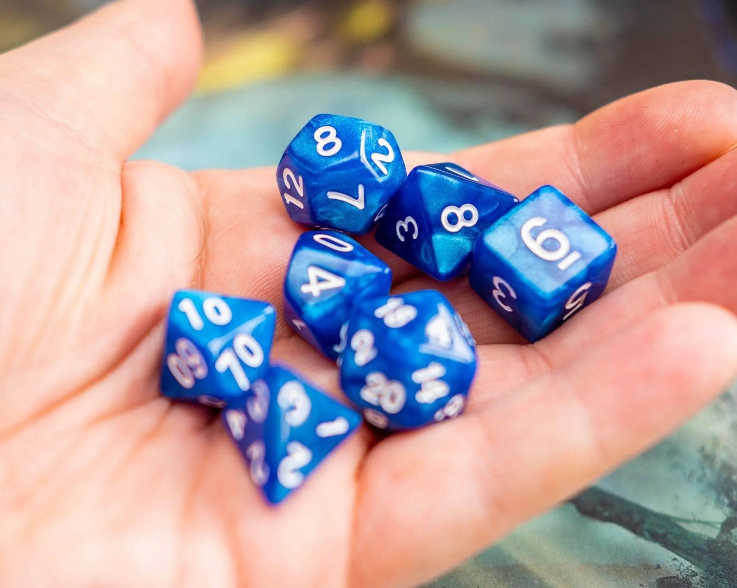 Blue Lagoon TTRPG  Dice Set - Mystery Dice Goblin