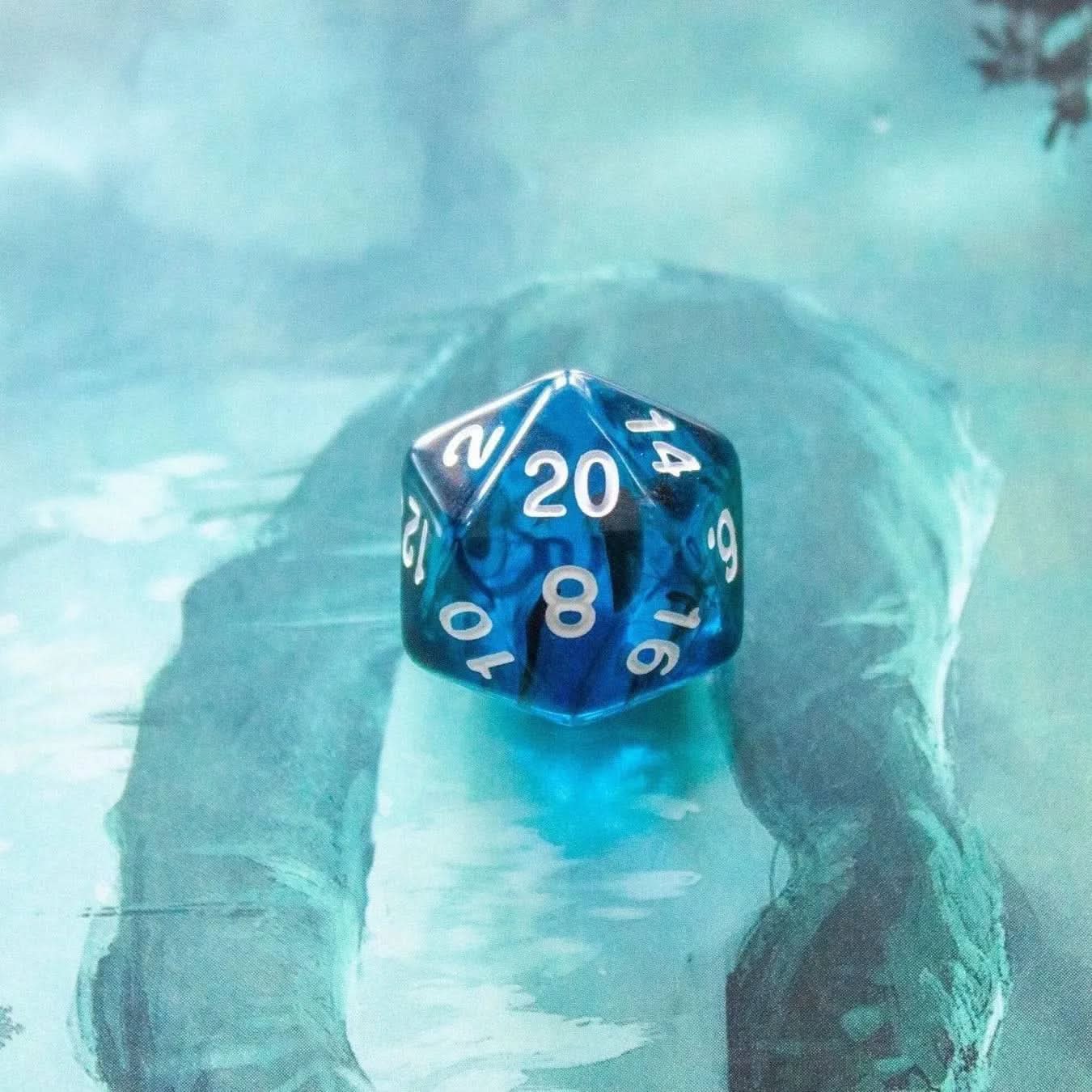 Blue Smoke TTRPG  Dice Set - Mystery Dice Goblin