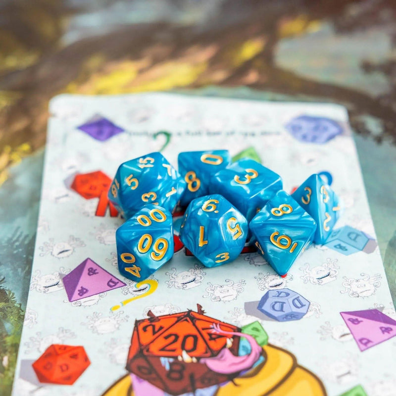 Sky Blue Pearl Dice Set