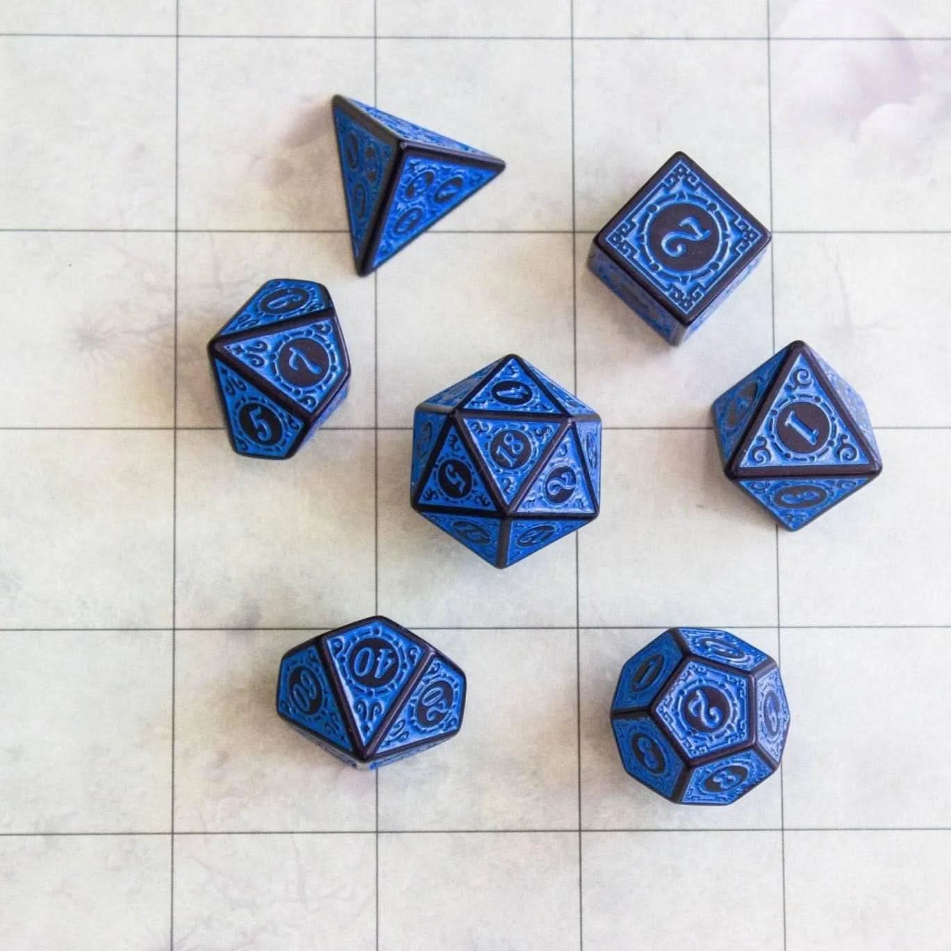 Blue Zoltar TTRPG  Dice Set - Mystery Dice Goblin