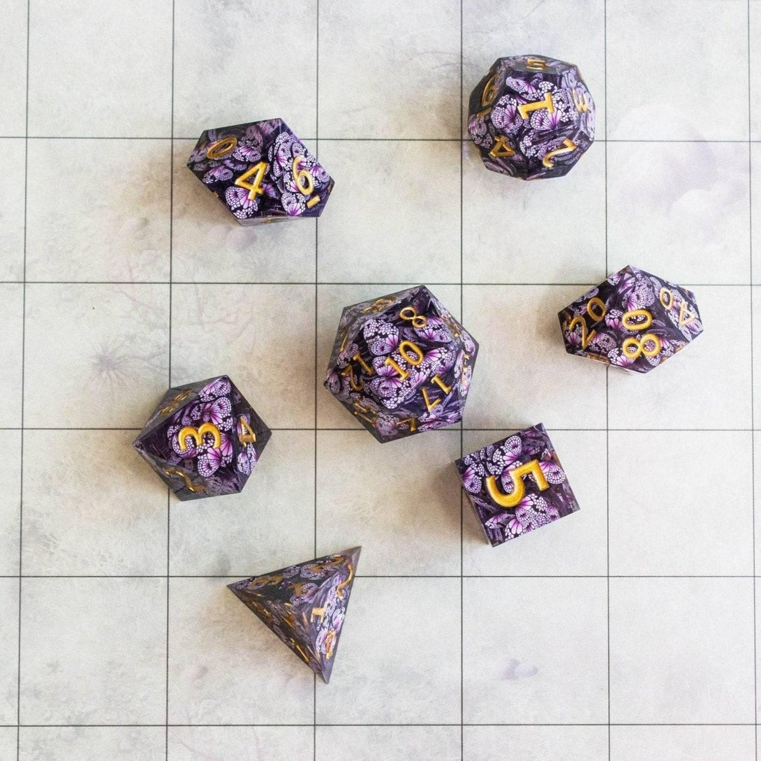 Butterfly Sharp Edge Dice Set - Mystery Dice Goblin