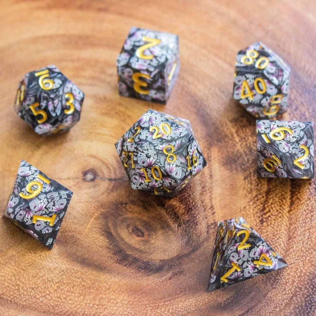 Butterfly Sharp Edge Dice Set - Mystery Dice Goblin