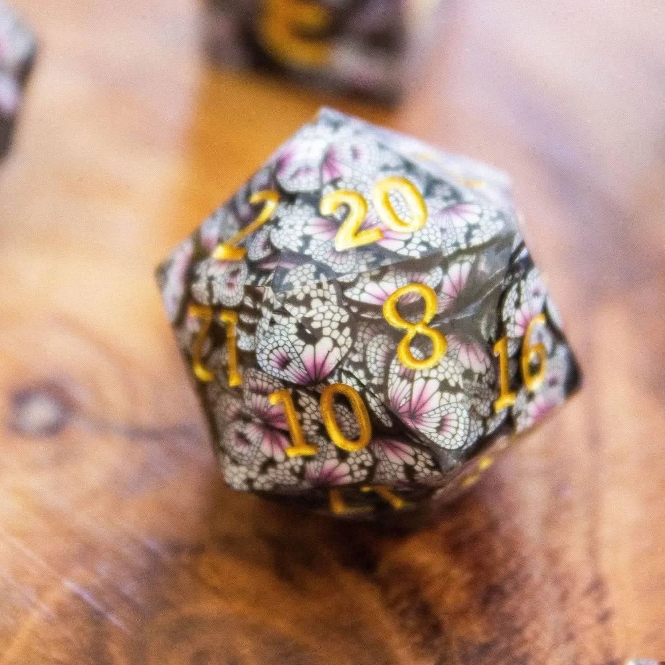 Butterfly Sharp Edge Dice Set - Mystery Dice Goblin