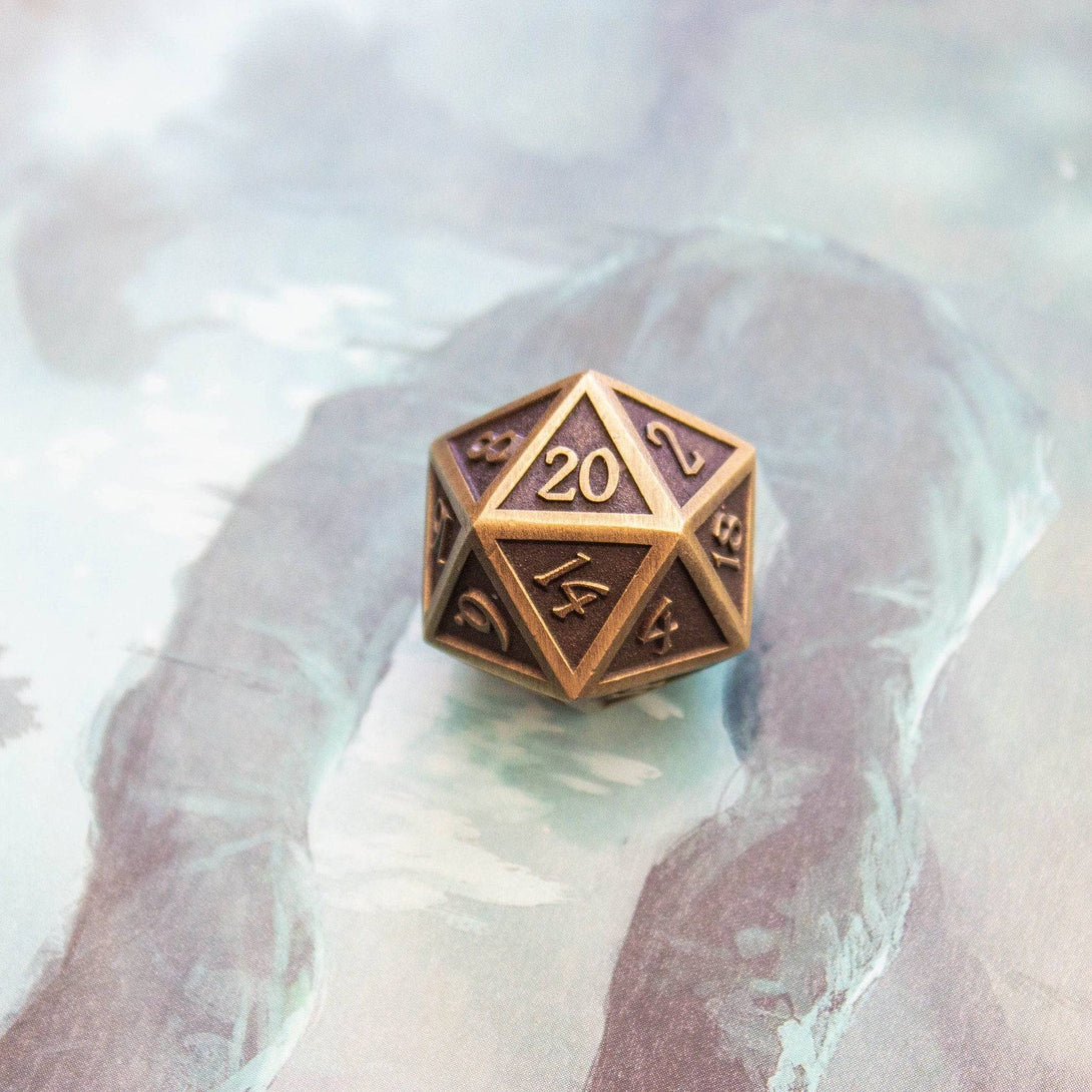 Copper Metal Dice Set - Mystery Dice Goblin