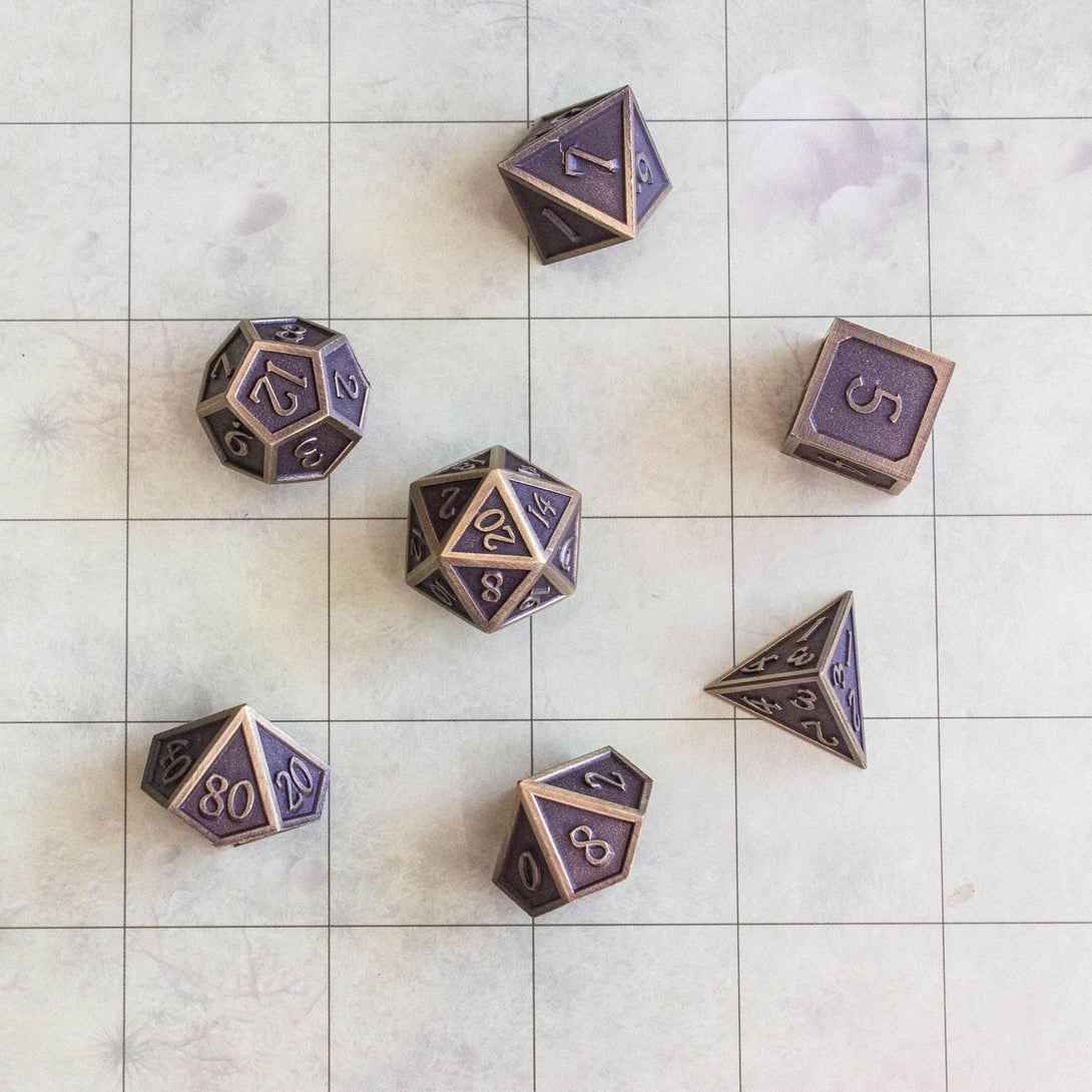 Copper Metal Dice Set - Mystery Dice Goblin