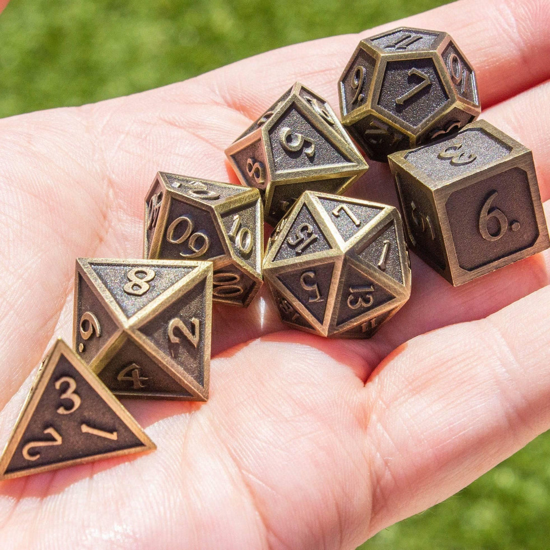 Copper Metal Dice Set - Mystery Dice Goblin