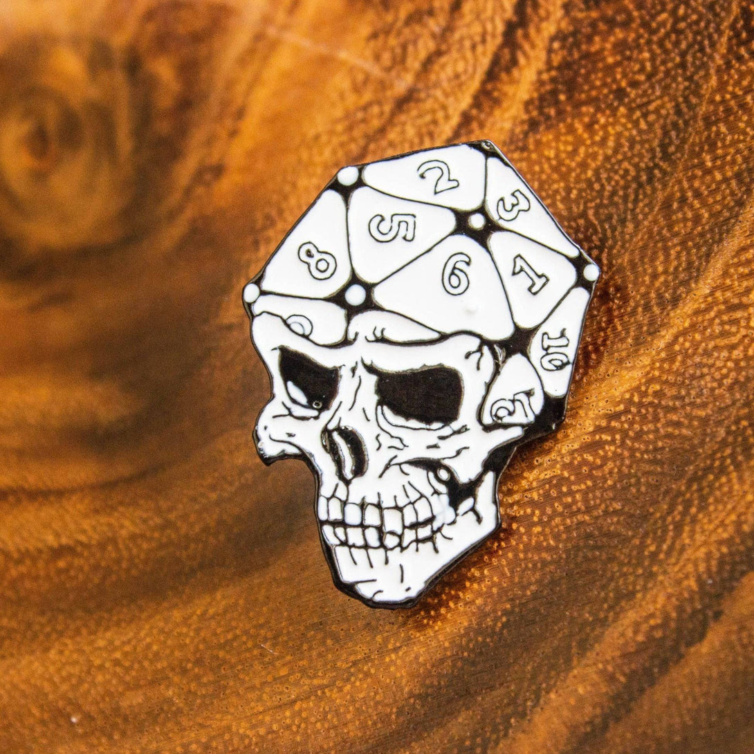D20 Skull Pin - Mystery Dice Goblin