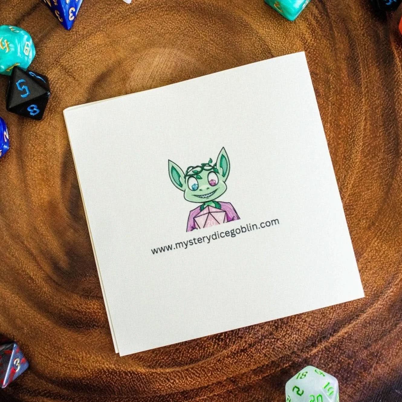 DnD Birthday Card - Mystery Dice Goblin