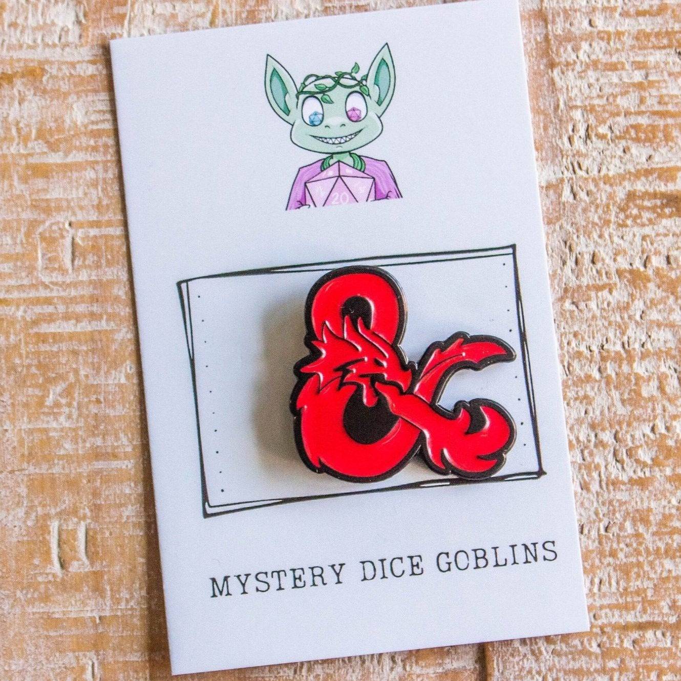 DnD Dragon Pin - Mystery Dice Goblin