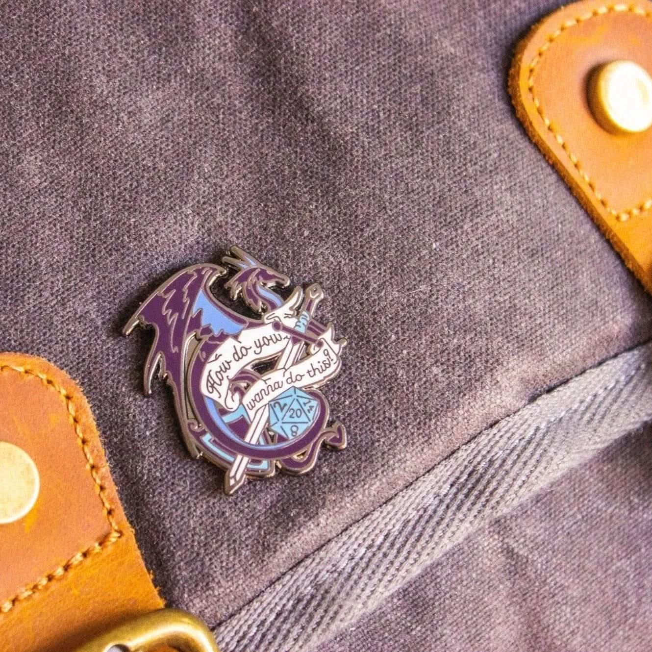 TTRPG  'How Do You Want To Do This' Pin - Mystery Dice Goblin