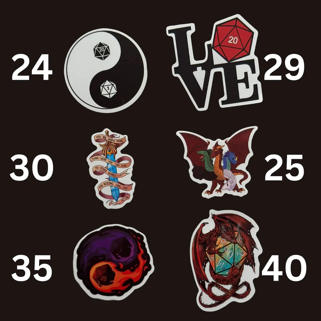 Delusive Sticker DnD Sticker Sets - Mystery RPG Stickers Dungeons and Dragons | Mystery ...