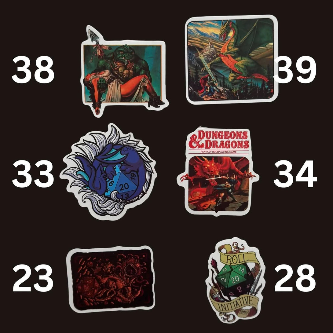 Delusive Sticker DnD Sticker Sets - Mystery RPG Stickers Dungeons and Dragons | Mystery ...