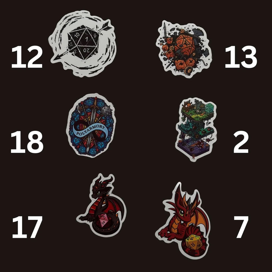 Delusive Sticker DnD Sticker Sets - Mystery RPG Stickers Dungeons and Dragons | Mystery ...