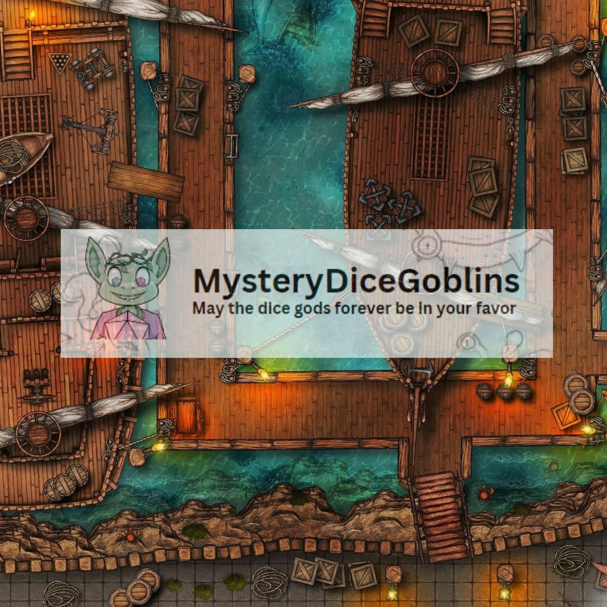 Dock DnD Battle Maps & Sounds - Mystery Dice Goblin