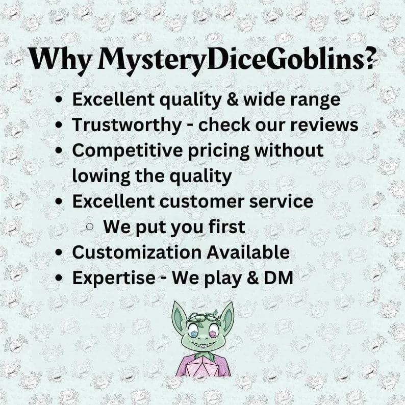 Dungeon Master Character Cheat Sheet - Mystery Dice Goblin