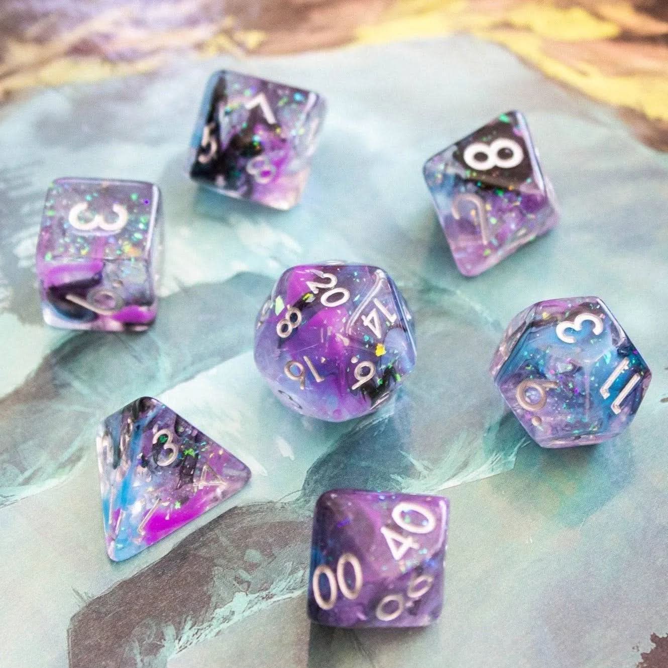 Glitter Pink DnD Dice - Mystery Dice Goblin