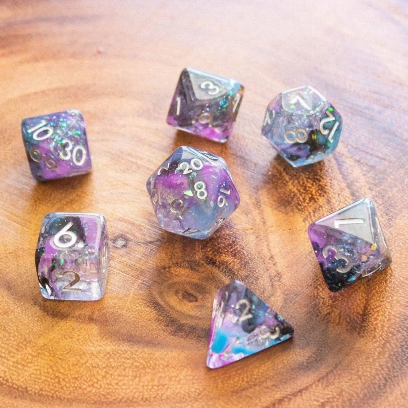 Glitter Pink DnD Dice - Mystery Dice Goblin