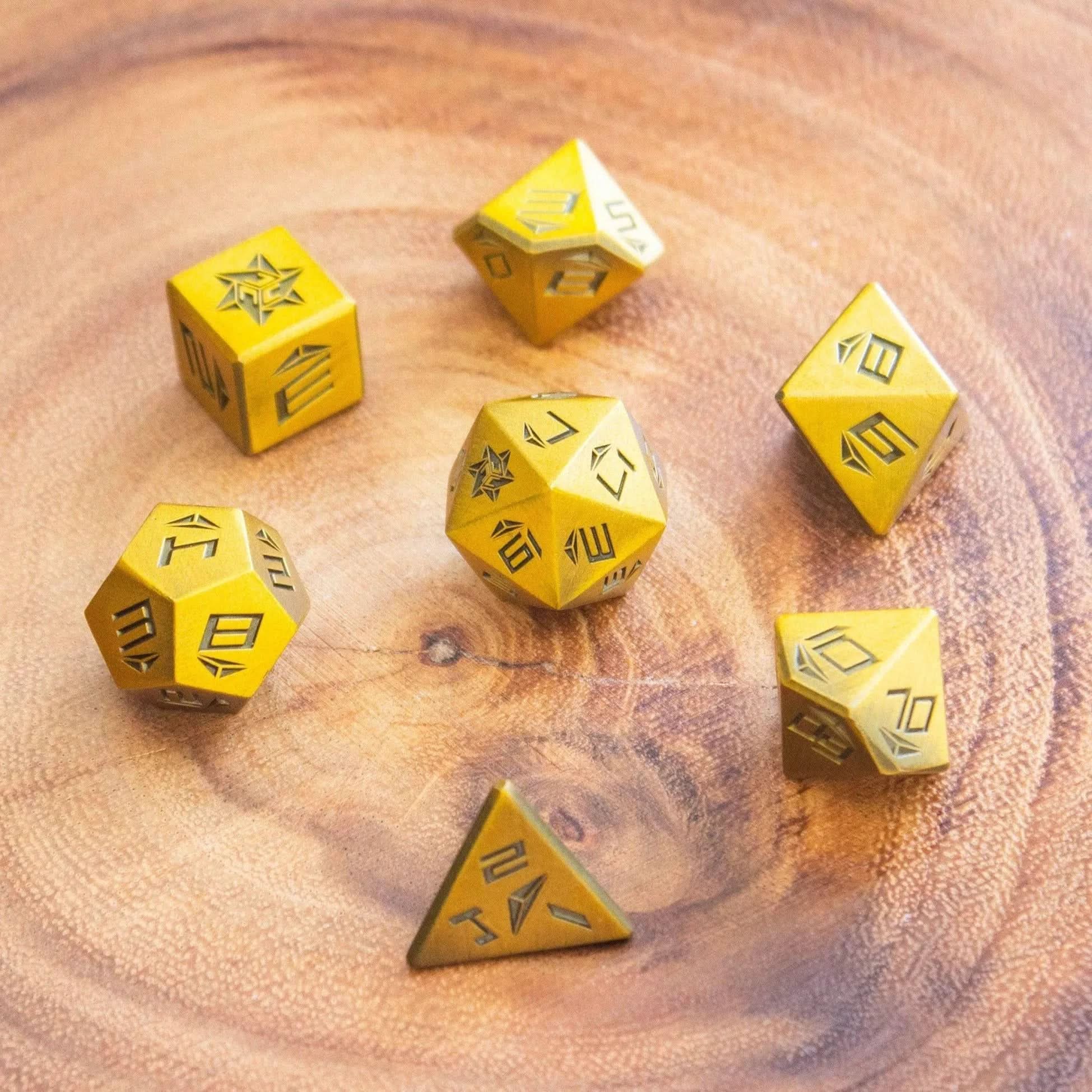 Gold Metal Dice Set - Mystery Dice Goblin