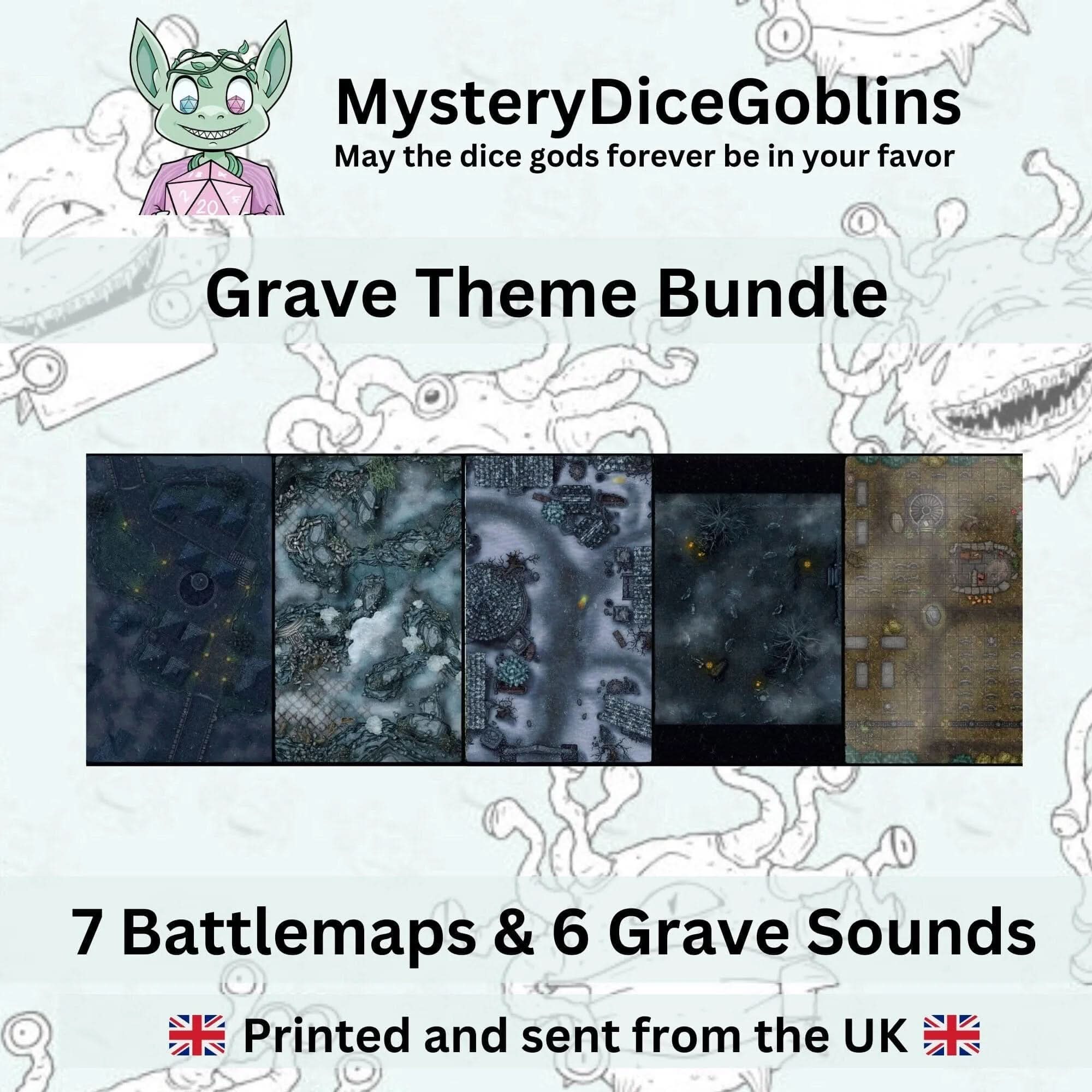 Grave Bundle: Battle Maps & Sounds - Mystery Dice Goblin