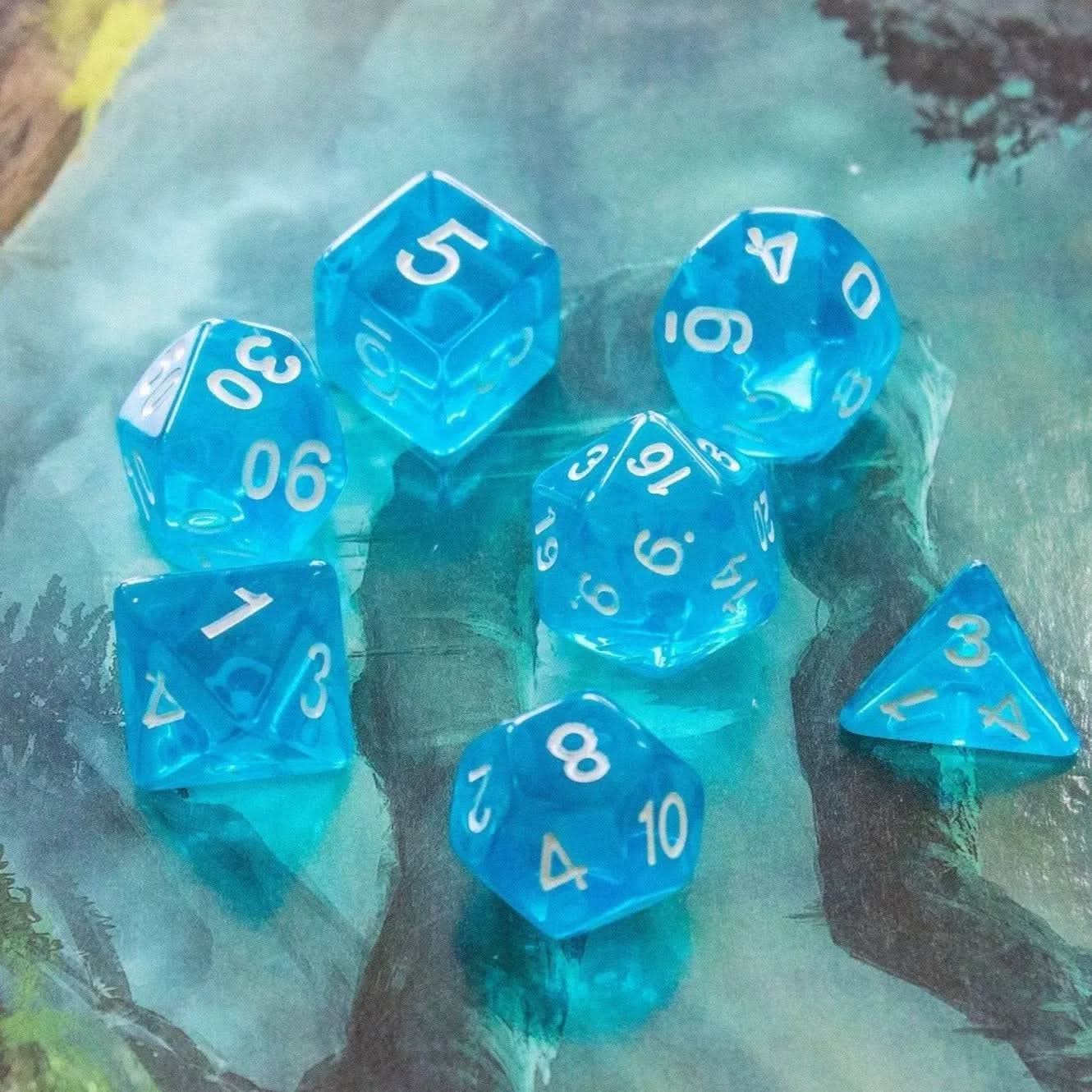 Ice Blue Dice Set - Mystery Dice Goblin