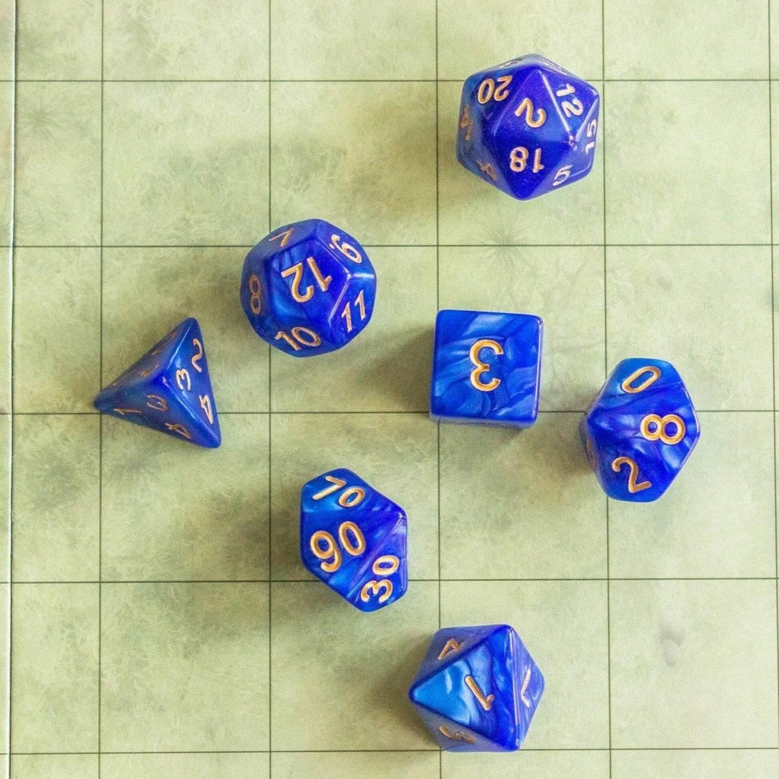 Midnight Blue DnD Dice Set - Mystery Dice Goblin