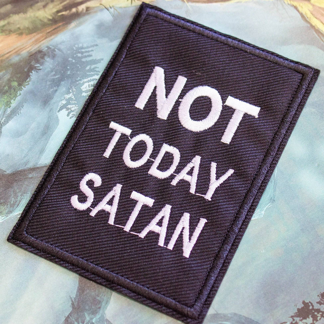 Not Today Satan Patch - Mystery Dice Goblin