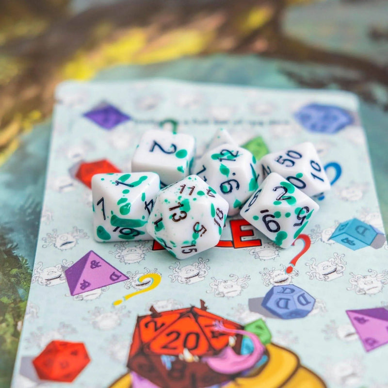 Splatter Green Dice Set