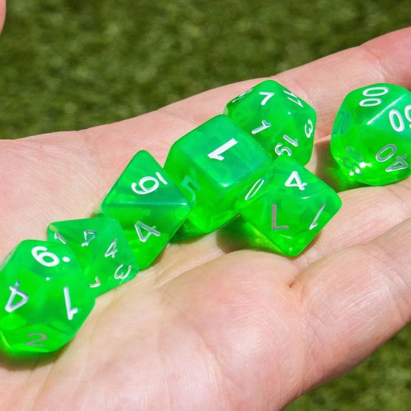 Radiant Green Dice Set
