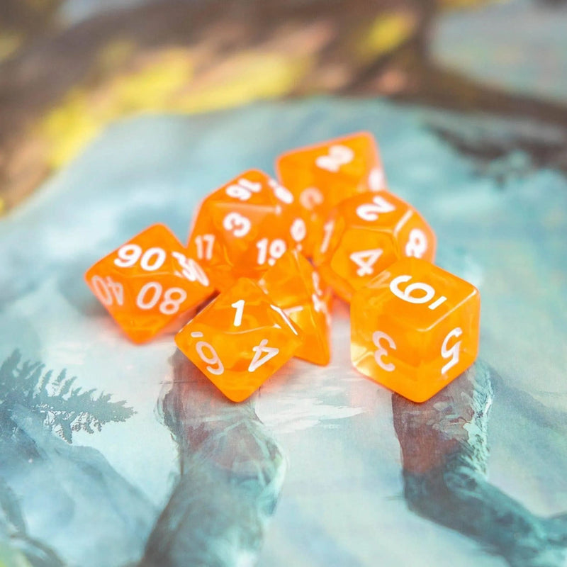 Radiant Orange Dice Set