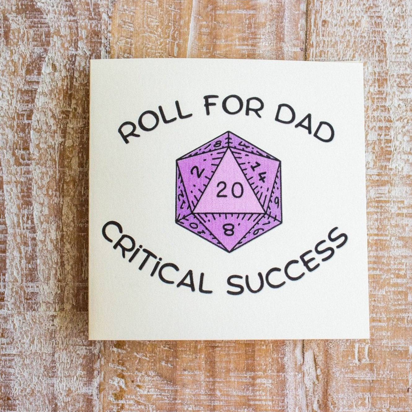 Roll for Dad - Fathers Day DnD Card - Mystery Dice Goblin