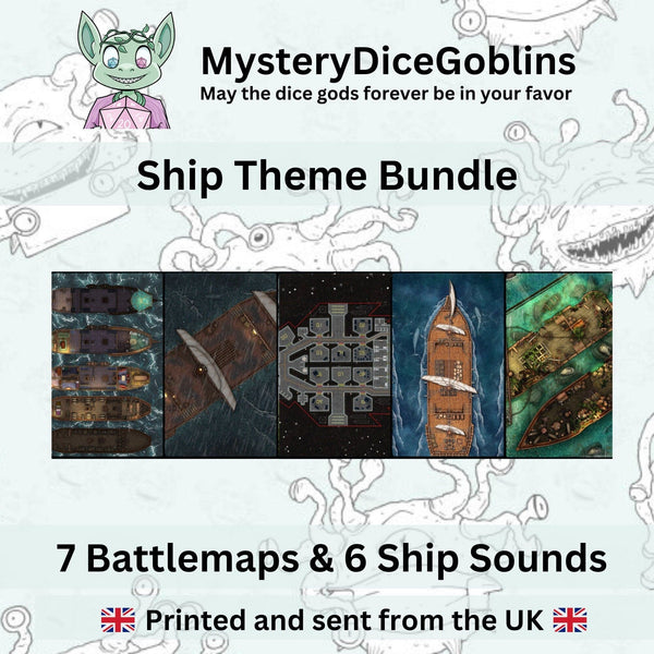 Ship Battle Map Bundle - Mystery Dice Goblin