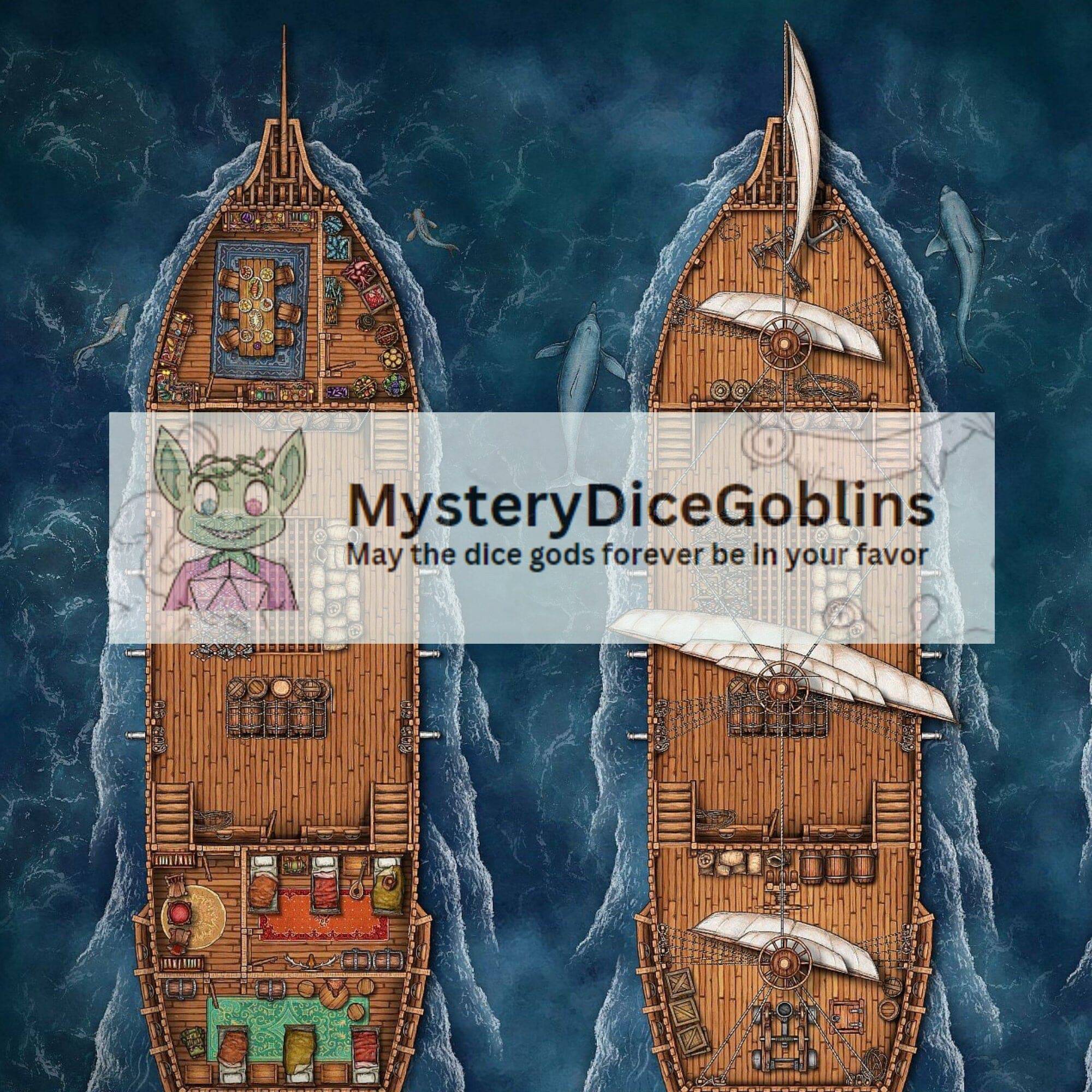 Ship Battle Map Bundle - Mystery Dice Goblin