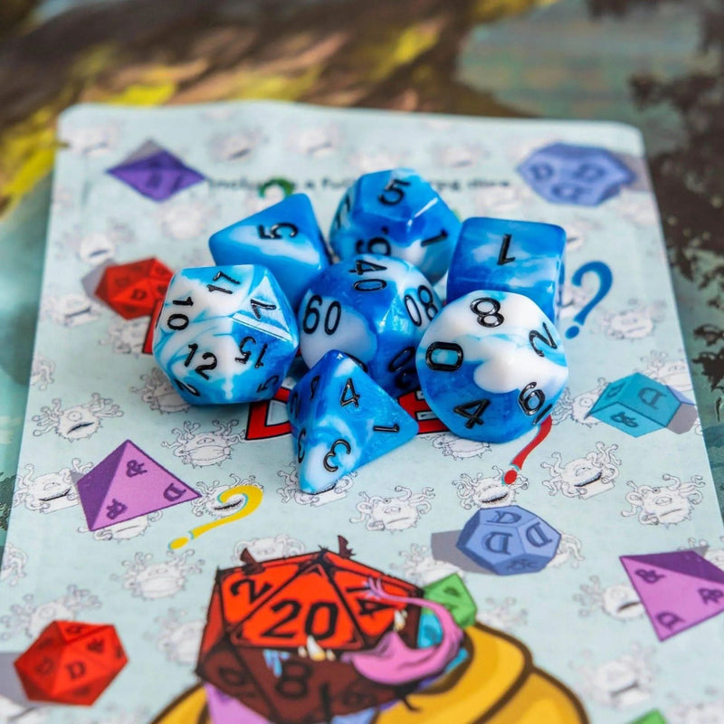 Tie Dye Dark Blue Dice