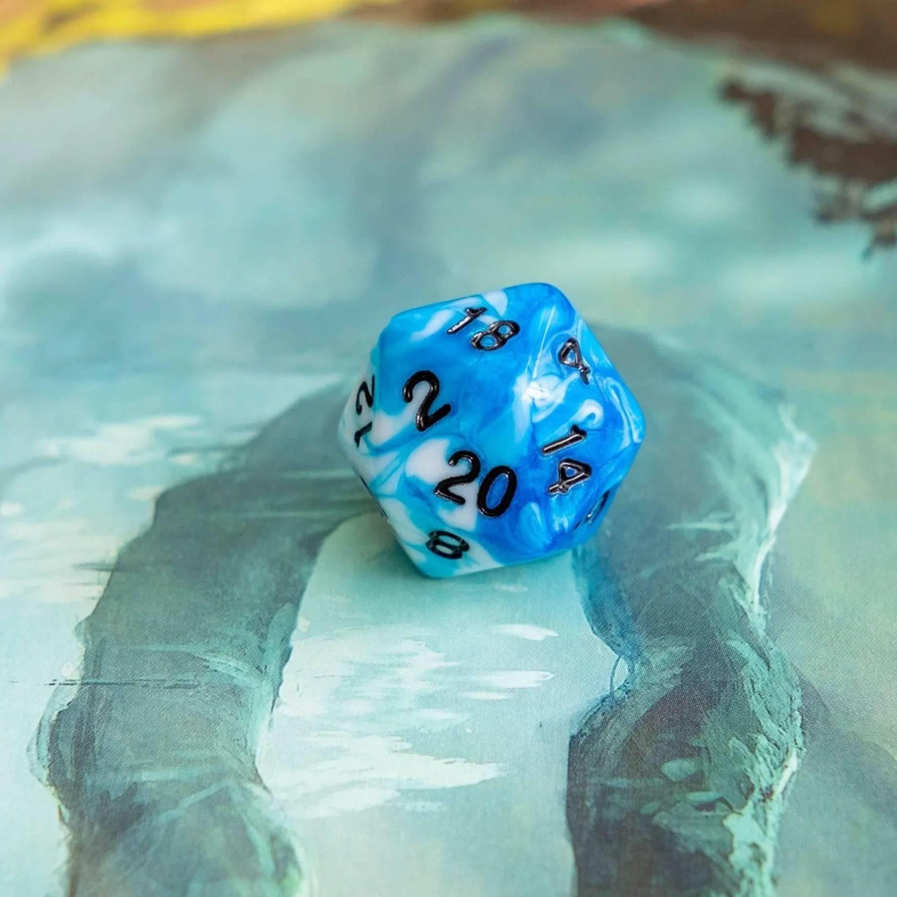 Tie Dye Dark Blue Dice