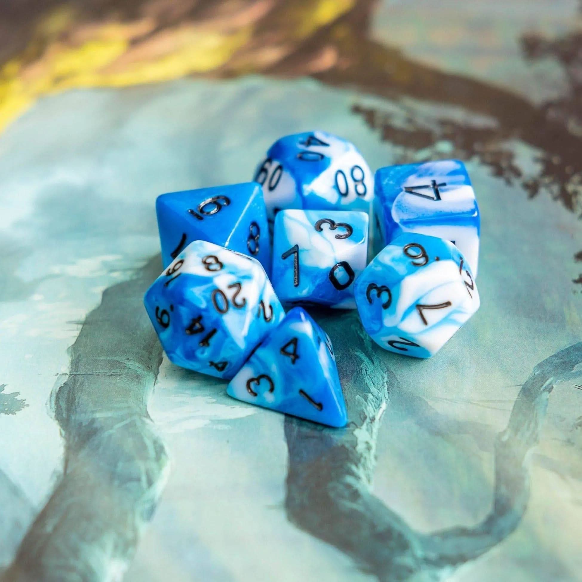 Tie Dye Dark Blue Dice - Mystery Dice Goblin