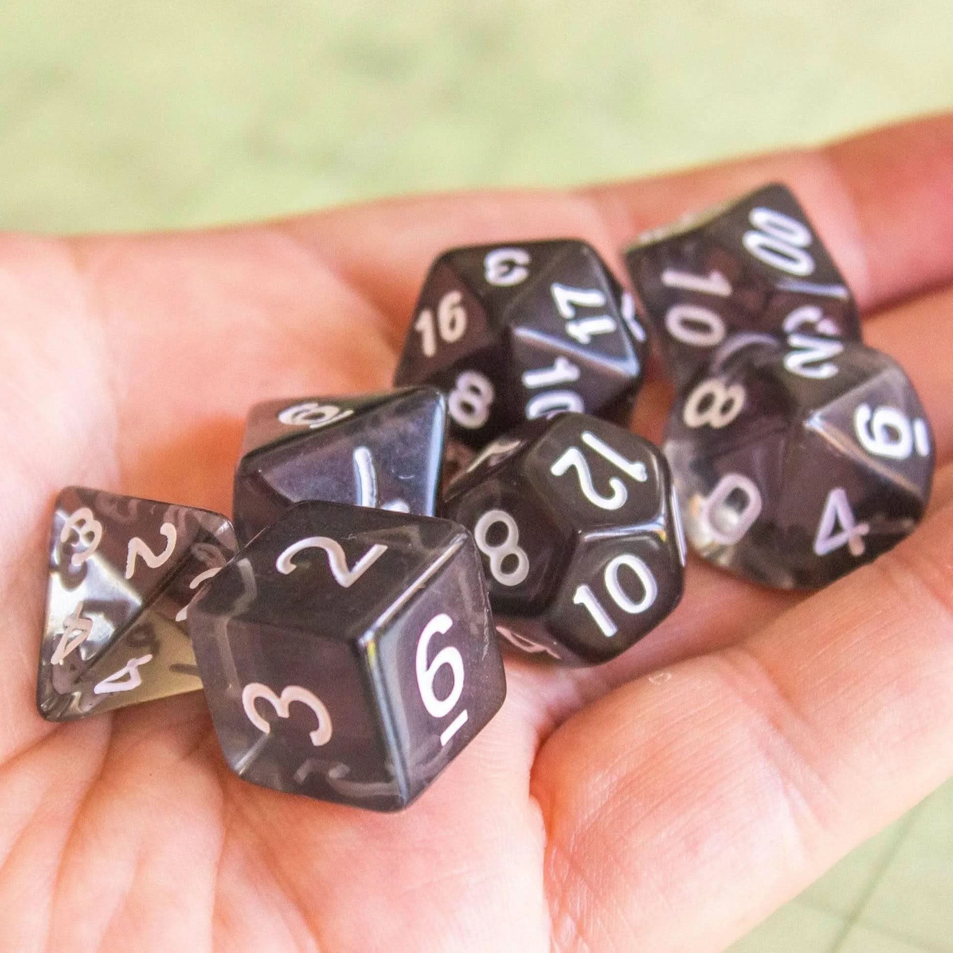 Transparent Black Dice Set Mystery Dice Goblin The UK s DND Dice Transparent black dice set mystery dice goblin the uk s dnd dice
