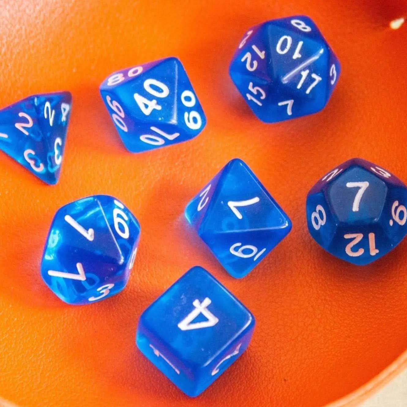 Transparent Blue Dice - Mystery Dice Goblin