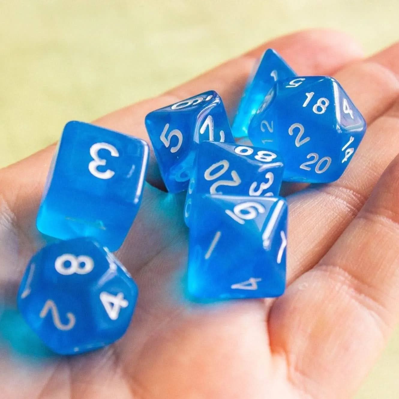 Transparent Blue Dice - Mystery Dice Goblin