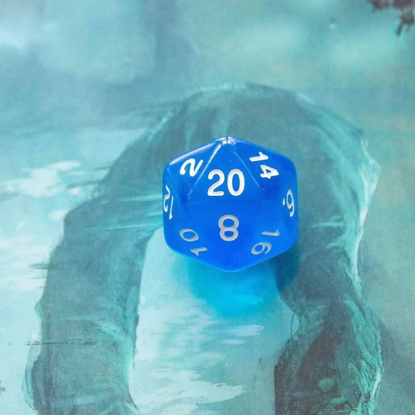 Transparent Blue Dice - Mystery Dice Goblin