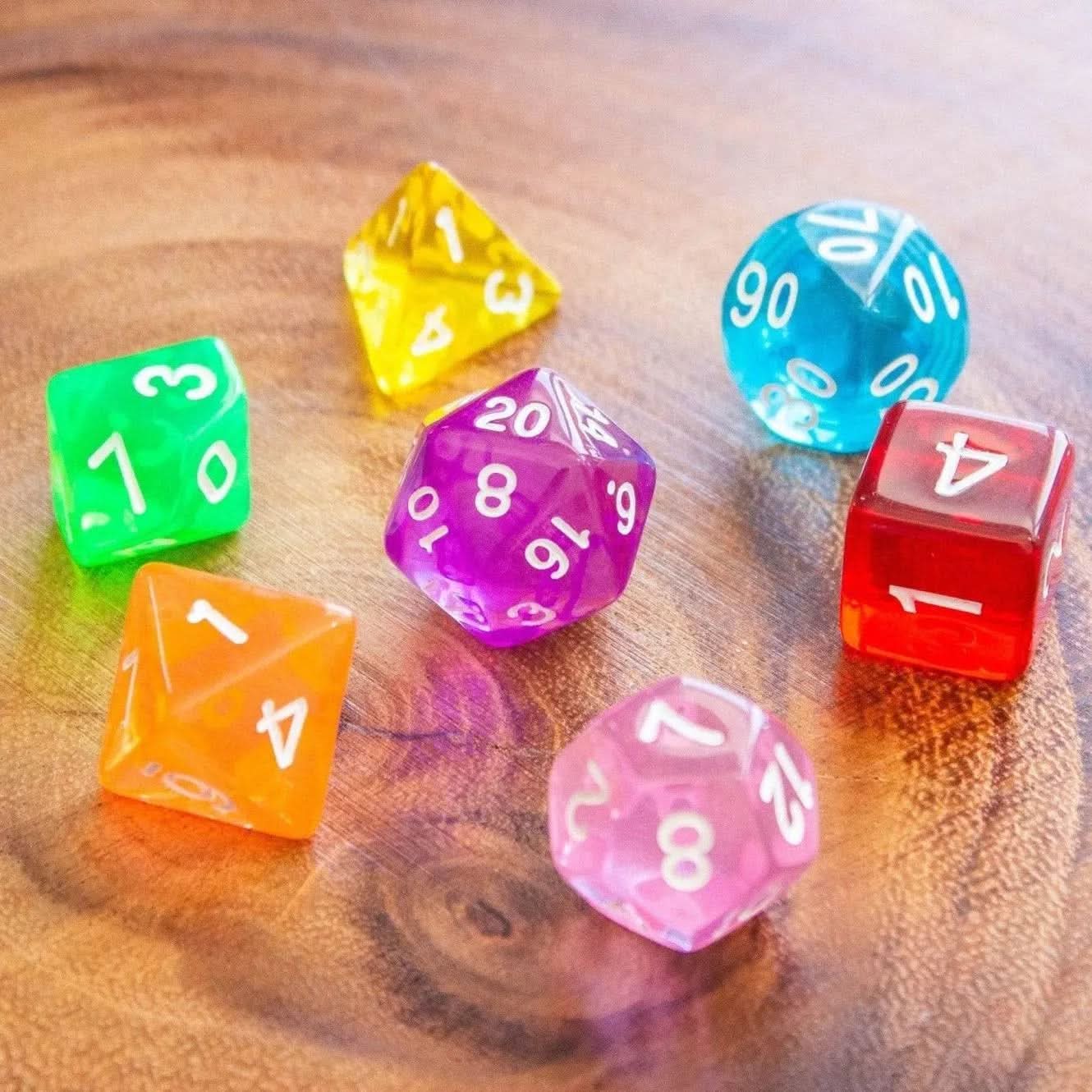 Transparent Rainbow Dice