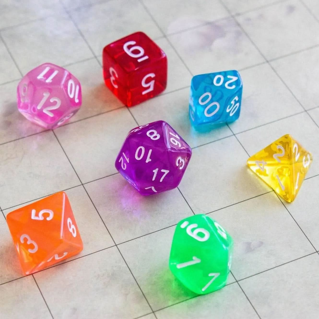 Transparent Rainbow Dice