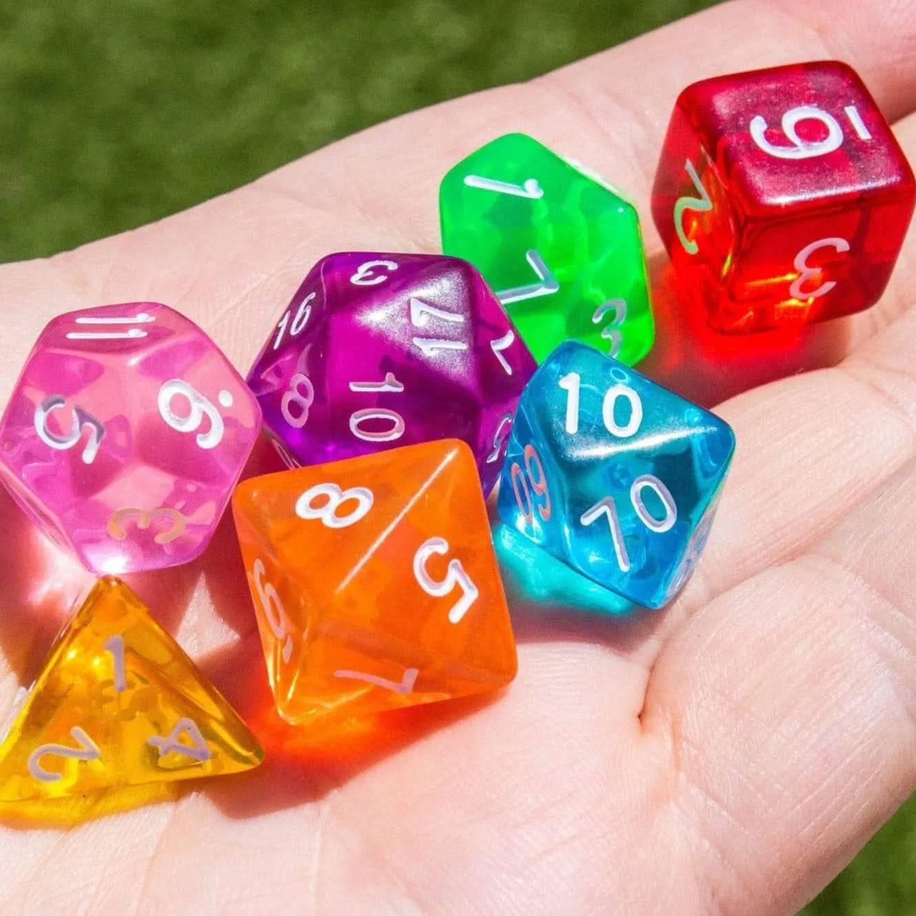 Transparent Rainbow Dice