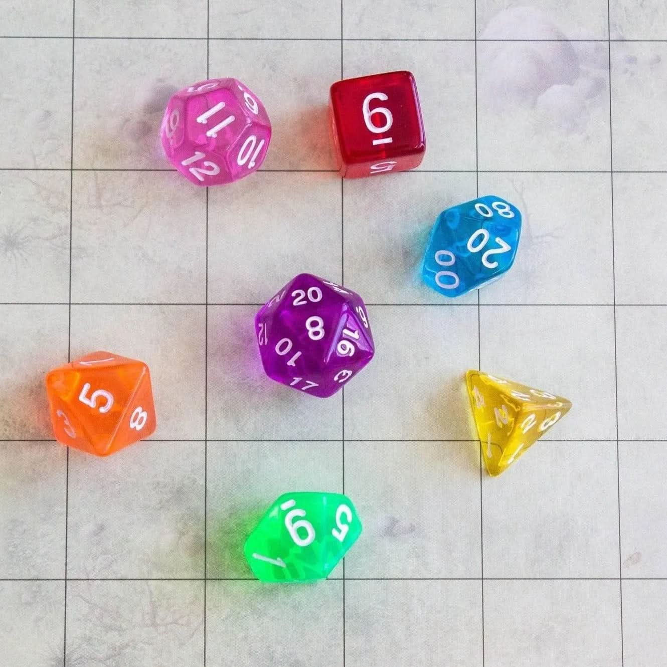 Transparent Rainbow Dice