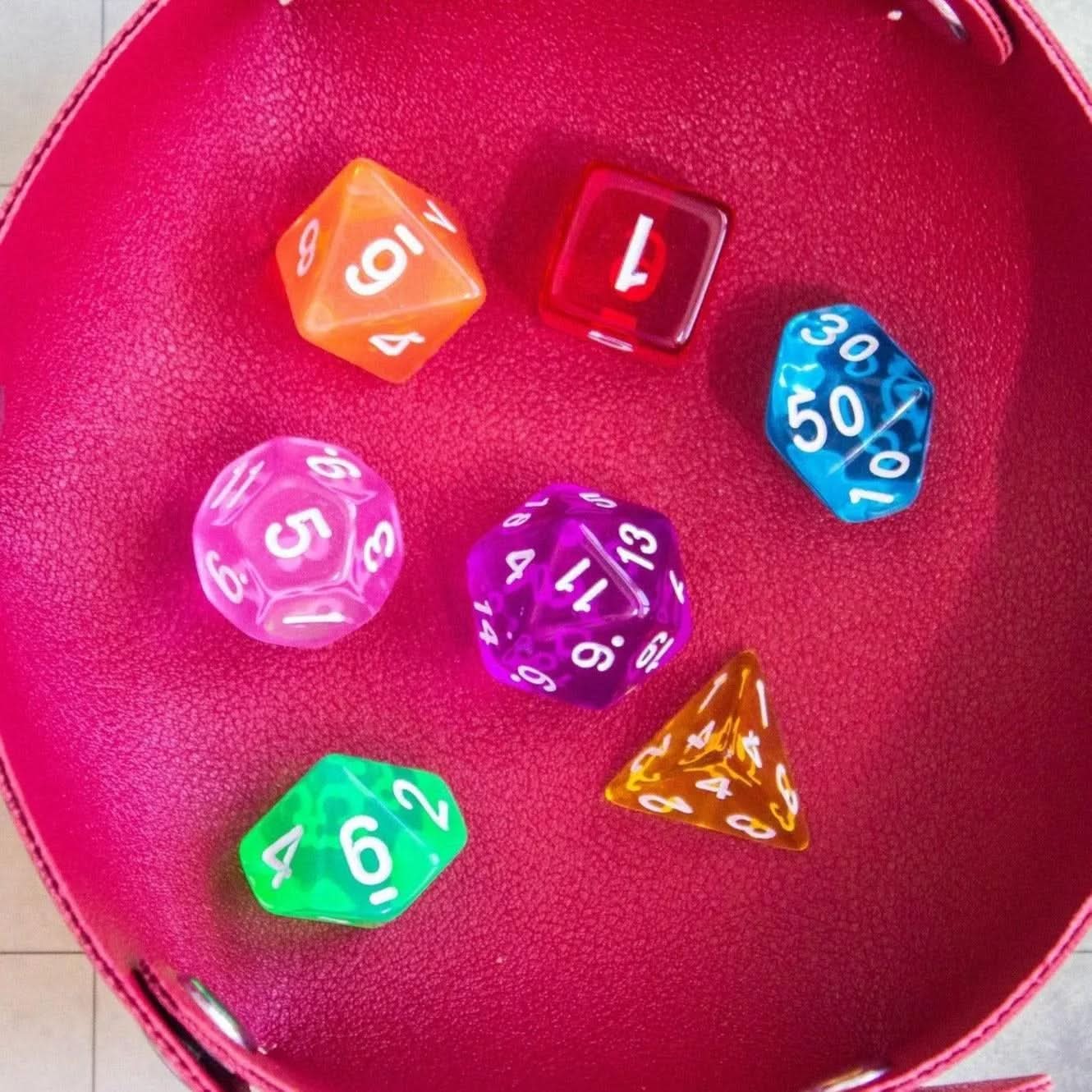 Transparent Rainbow Dice